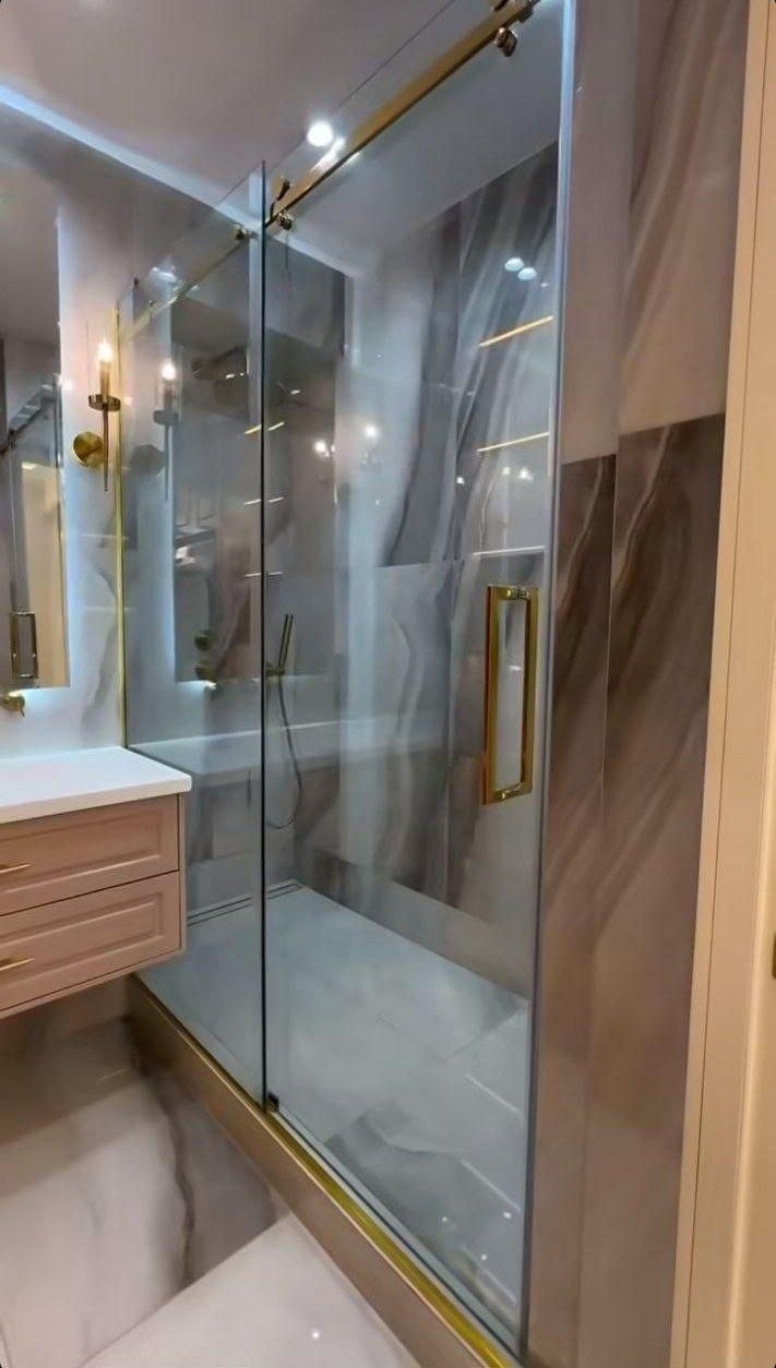 کابین دوش کشویی فریم لس